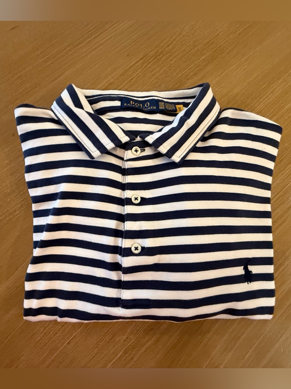 Polo by Ralph Lauren Navy and White Striped Polo